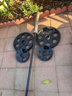 OLYMPIC WEIGHTS AND BAR