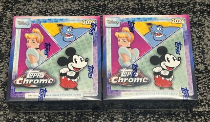 2026 TOPPS CHROME DISNEY MEGA BOX (56 Cards) Brand New Factory Sealed