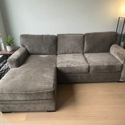 Grey 2-Piece Sectional Sofa W/ Chaise - Raymour & Flanigan