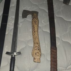 Viking Axe's And Sword