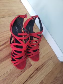 Aldo red heels shoes size 8