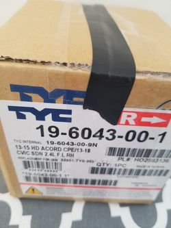 TYC Replacement right Fog Lamp