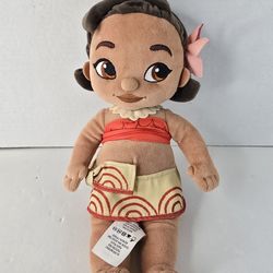 Disney Store Moana Plush Baby Doll 13" Animators Collection Toddler Soft Toy