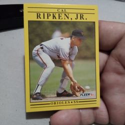 🇺🇸🥎😎"FLEER"91"(Cal  Ripken Jr)№490.