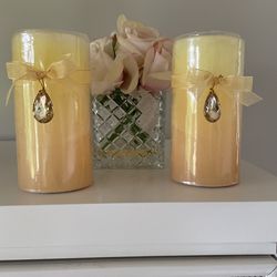 Pink Champagne Candle Set