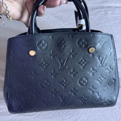 LOUIS VUITTON Montaigne BB Handbag Monogram empreinte 