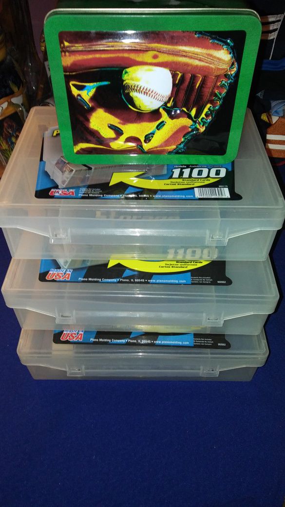 4 sports card / Pokemon card storage cases $3 for all