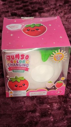Jumbo Color Changing Strawberry Squishy Toy