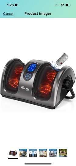 TISSCARE Shiatsu Foot Massager with Heat: FSA HSA Eligible Foot Massager for Plantar Fasciitis, Neuropathy, Circulation and Pain Relief, Massage Feet/