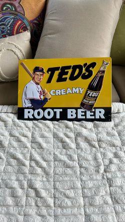 Ted’s creamy root beer metal sign