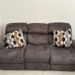 3 Seat Recliner Couch with USB Ports