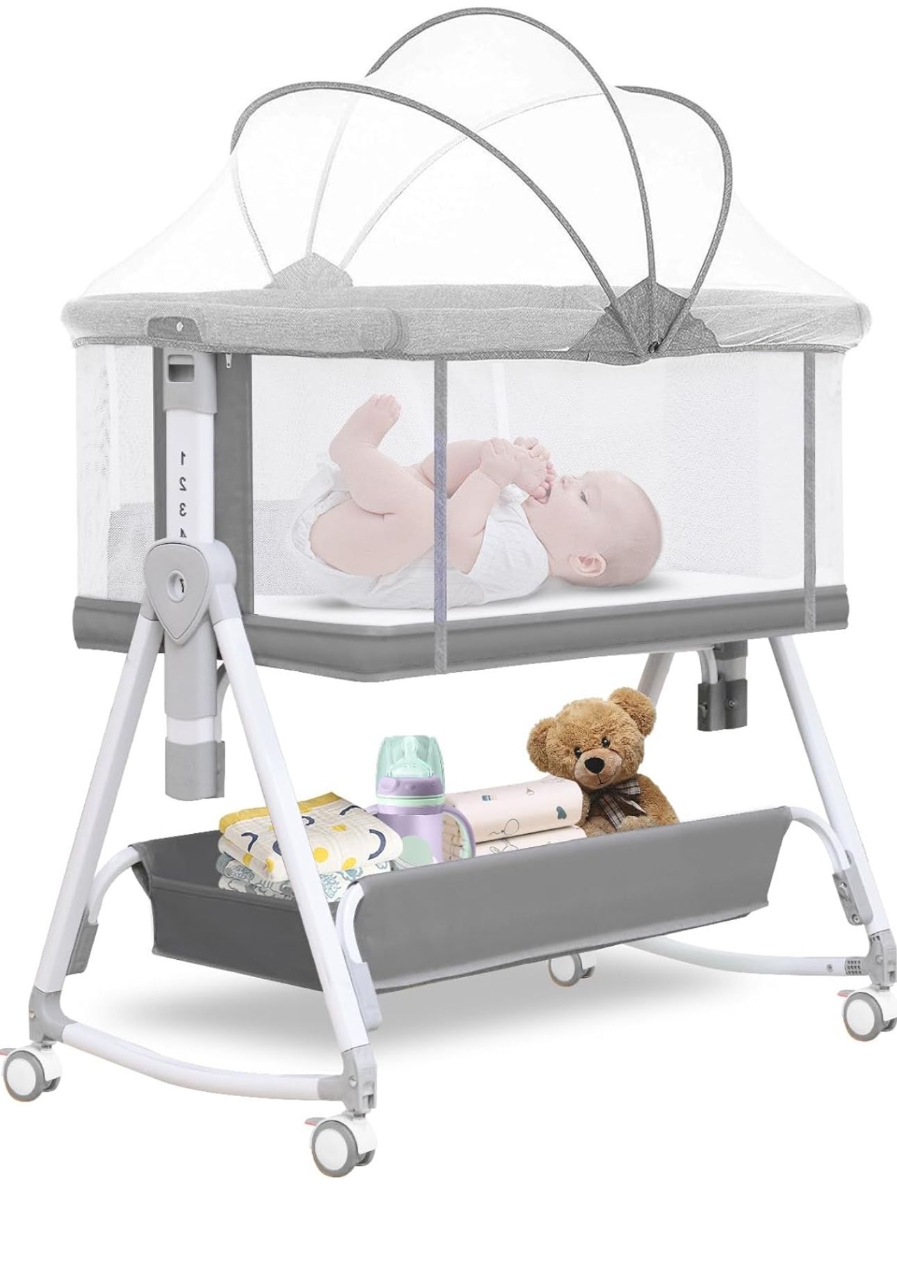 Baby Bassinet,3 in 1 Baby Bassinets Bedside Sleeper Bedside Bassinet for Baby