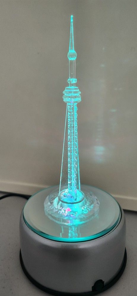 CN Tower 3D Engraved Crystal Collectible Souvenir
