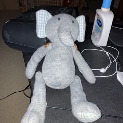 Andy B. Plush Knit Gray Elephant.  Andrews+Blaine