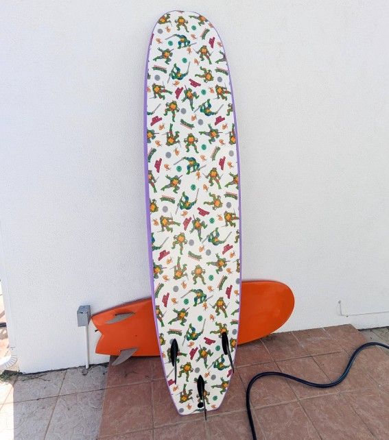 8-Ft Jack's Ninja Turtles Mutant Surfboard Foam Board Soft Top
