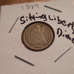 ☆1889 sittin liberty dime ☆        Make an offer