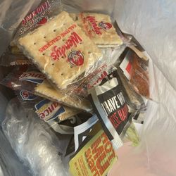 Free condiments spices crackers plastic ware and napkins