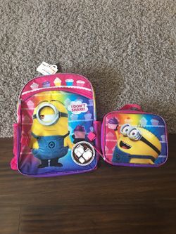 Despicable Me Backpack W/Removal Lunch Bag