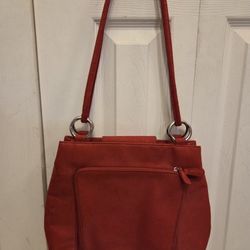 Red Worthington Bag With Wristlet 