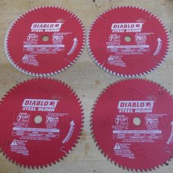 Diablo D0770FA Steel Demon Saw Blade 7-1/4" x 70 Tooth Pack Of 4 new no box