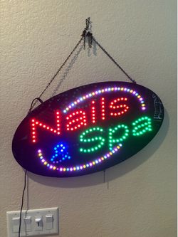 Animation & Flashing LED Sign - Nails & Spa