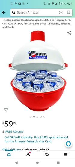 The Big Bobber Floating Cooler, Insulated to Keep up to 12 cans Cool All  Day, Portable and Great for Fishing, Boating, and Pools. for Sale in South