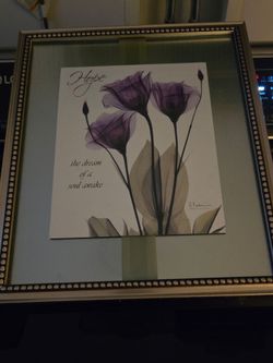 Hope Floral X-Ray Art Framed Print