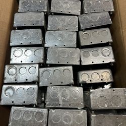 LOT OF 48* Steel City Metal Enclosure Square Gang Boxes