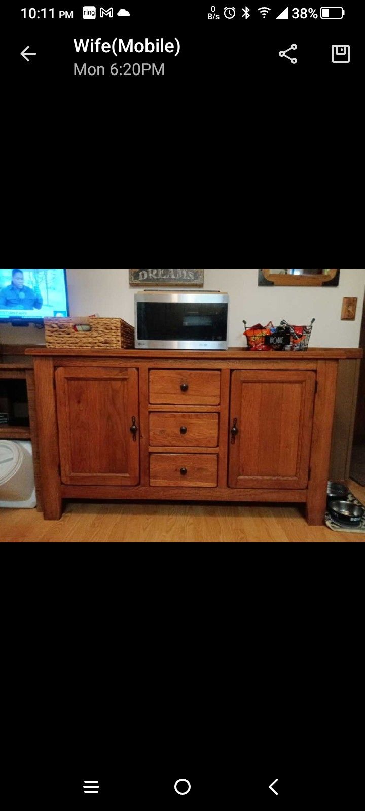 Broyhill Attic Heirlooms Buffet Side Table