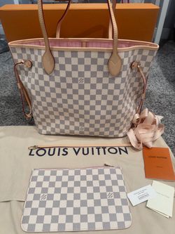 Louis Vuitton Neverfull MM Damier Azur Rose Ballerine