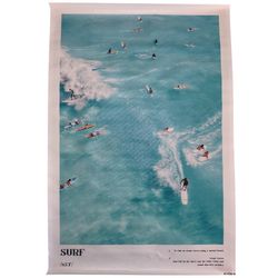 Surf Ocean Waves Poster 17x24 Beach Surfer Coastal Aesthetic Wall Art