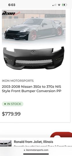 Nissan 350z Front Bumper 370 Style