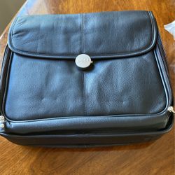 Dell Laptop Notebook  Genuine Lather Black With Strap