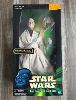 Star Wars Power of the Force Obi-Wan Kenobi with glow in the dark lightsaber (12 inch figure)