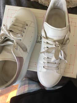 Alexander McQueen white/lilac sneakers size 39 in good condition