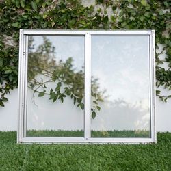 Aluminum Frame Sliding Windows 34”