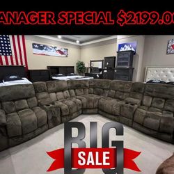 ‼️MANAGER SPECIAL‼️ Brand New Reclining Sectional Only $2199.00!!