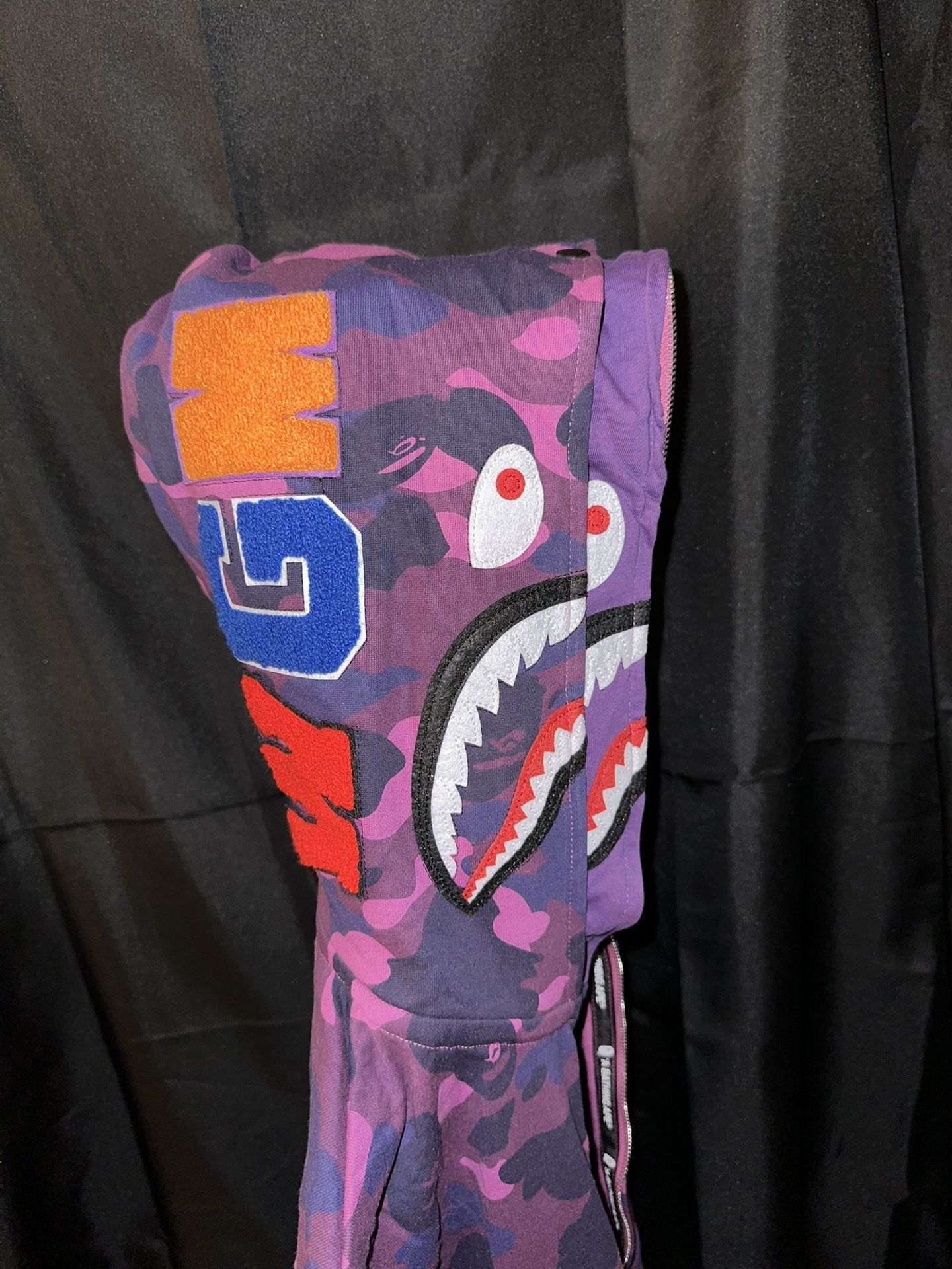 BAPE Double Hooded Purple Hoodie *RARE*