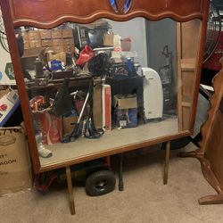 maple dresser with mirror