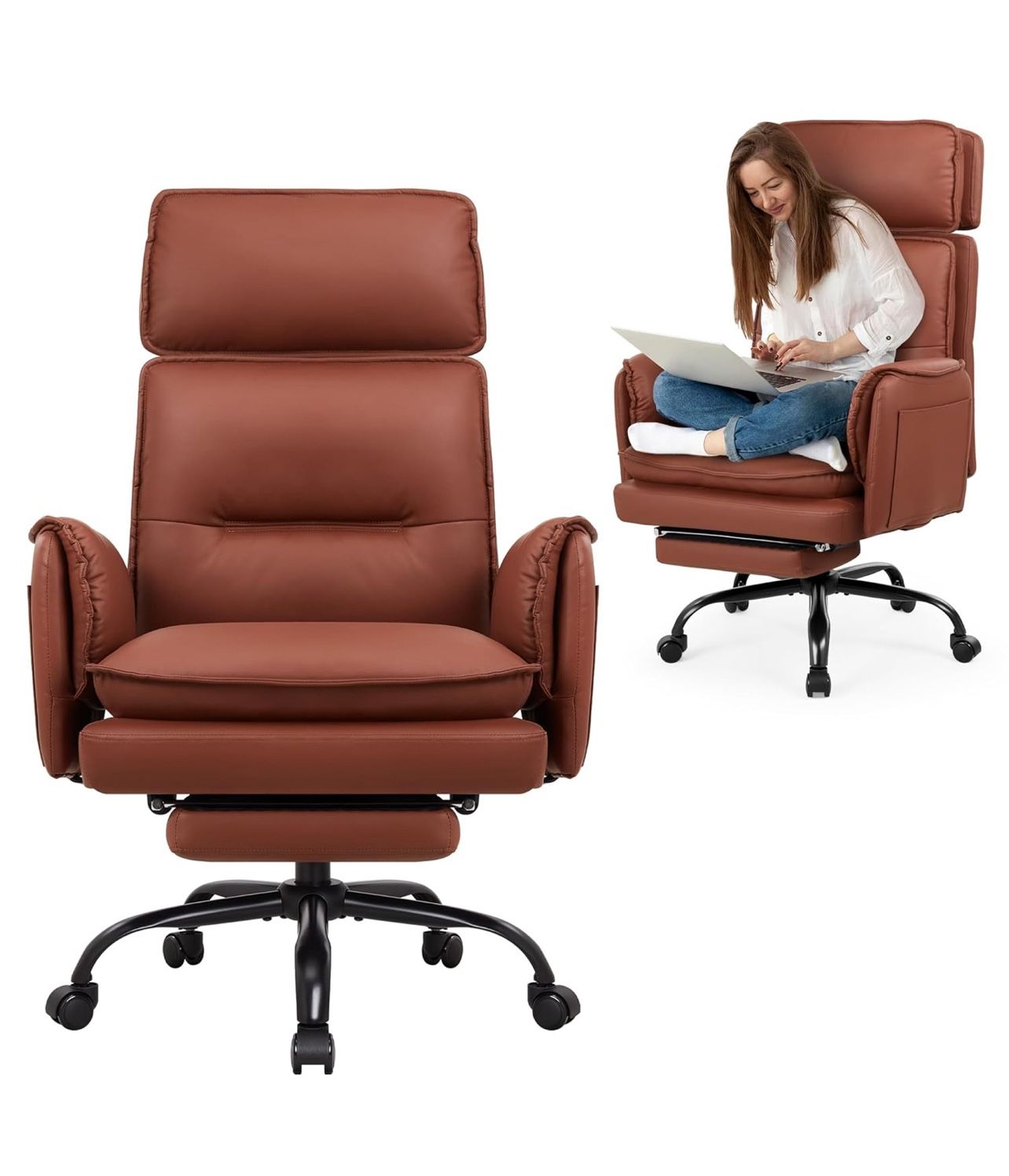 High Back Faux Leather Office Chair