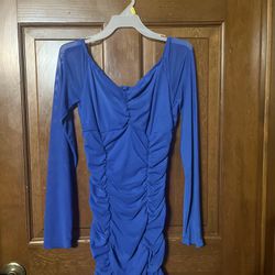 Blue Long sleeve Dress