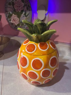Ceramic Pineapple Cookie Jar