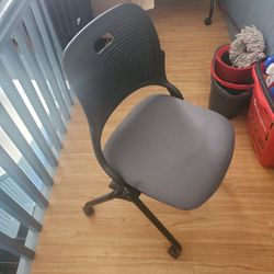 4 Rolling Office Folding  Chairs  , Used.  $- 10 Each