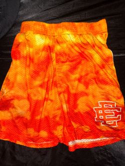 Men’s Eric Emanuel Orange Mesh Shorts