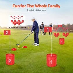 Backyard Golf Game, 9 Hole Golf Course, Golf Game Practice Games, Golf Chipping Game for Family, Adults and Kids, Portable Outdoor Yard Golf Game for 