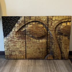 Serene Buddha Wall Art Triptych