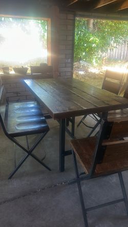 Dinning table 4 chairs and bench