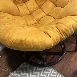 Yellow papasan chair
