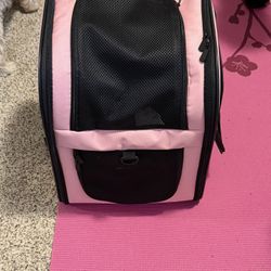 Pink Dog Carrier Backpack For Small Dog Used One Time! 