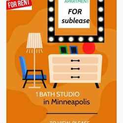  STUDIO APARTMENT FOR SUBLEASE 